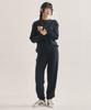 Willy War Studio Cover Stitch Sweatshirt Set [Navy Black]
