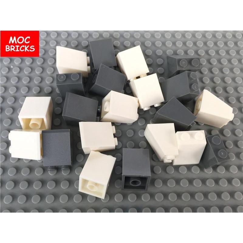 100pcs MOC Bricks Dark Gray White Slope 2X2X2 3678 Educational Accessories Assembled Building Blocks Kids Toys