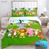 Cute Jungle Animal Casal All Season Duvet Cover Comforter Bedding Sets Soft Quilt Cover and Pillowcases Single/Double/Queen/King