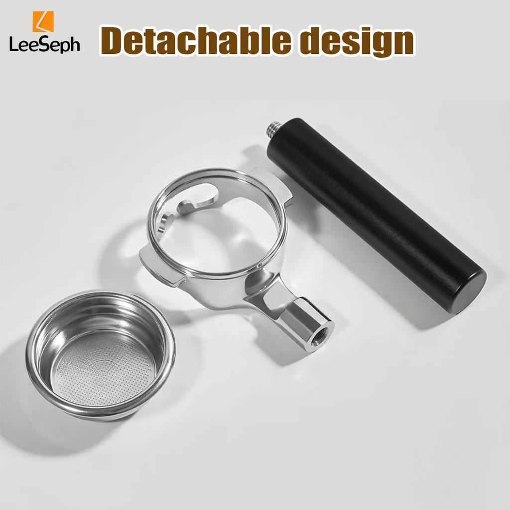 58mm Bottomless Portafilter for E61 Group Head 2 Ears, Portafilter with Stainless Steel Filter Basket, Coffee Accessories