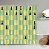 Chess Shower Curtain Horse Head International Chess Stripes Bathroom Curtains Chessboard Waterproof Board Game Bath Curtains Set