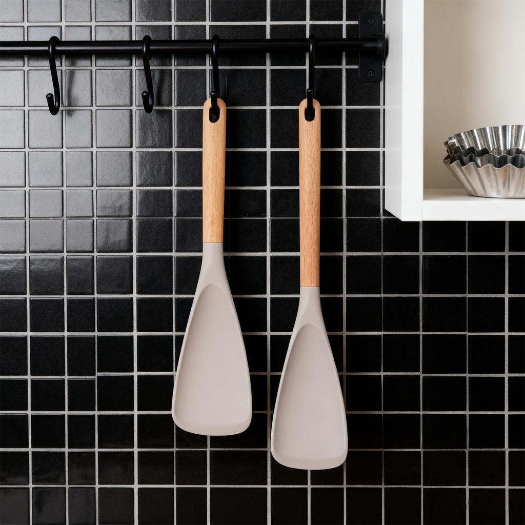 Multifunctional Silicone Kitchen Utensil, 2-in-1 Multifunctional Spatula, Can Be Used For Cooking And Serving Food