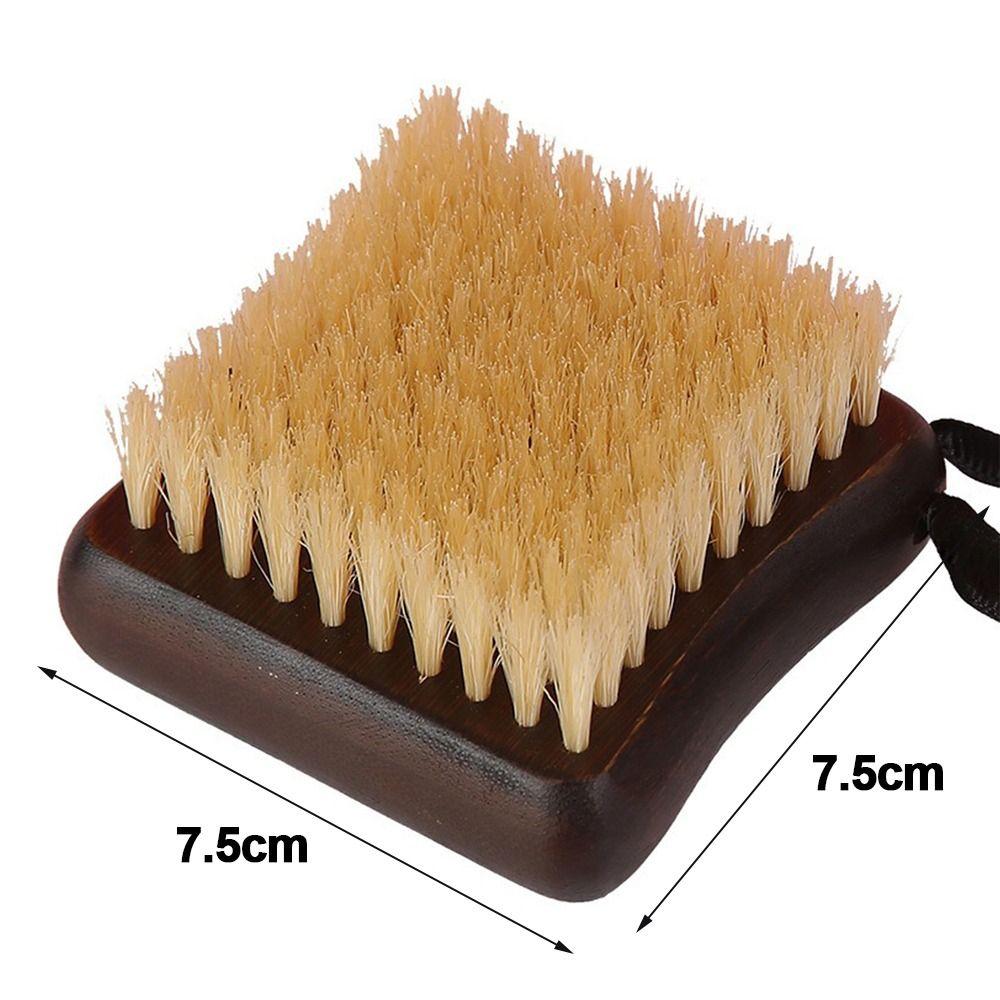 Useful Wooden Bath Brush Pig Mane Soft Hair Back Rubbing Body Exfoliating Brush Square Shape Massage Shower Brush Cleaning Tools