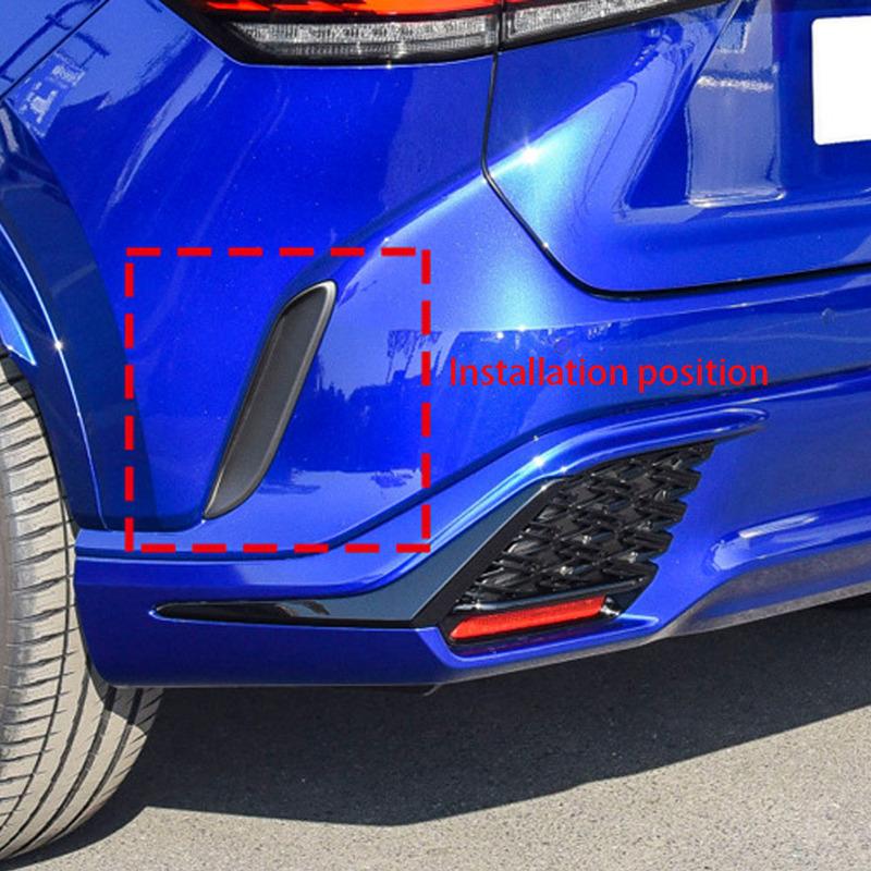 For Lexus RX 350 350h 450h+ 500h 2024 ABS Plastic Mirror Car Rear Bumper Air Vent Trim Strip Eyebrow Trim Accessories