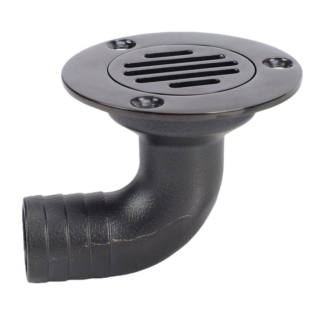 Boat Bend Floor Drain 90 Degree 316 Stainless Steel 1 1 2in Thru Hull Drainage Scupper for Yachts Ships Fishing Boats