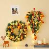 50CM Christmas Wreath & 2.7M Garland Set - Festive Door & Wall Decor