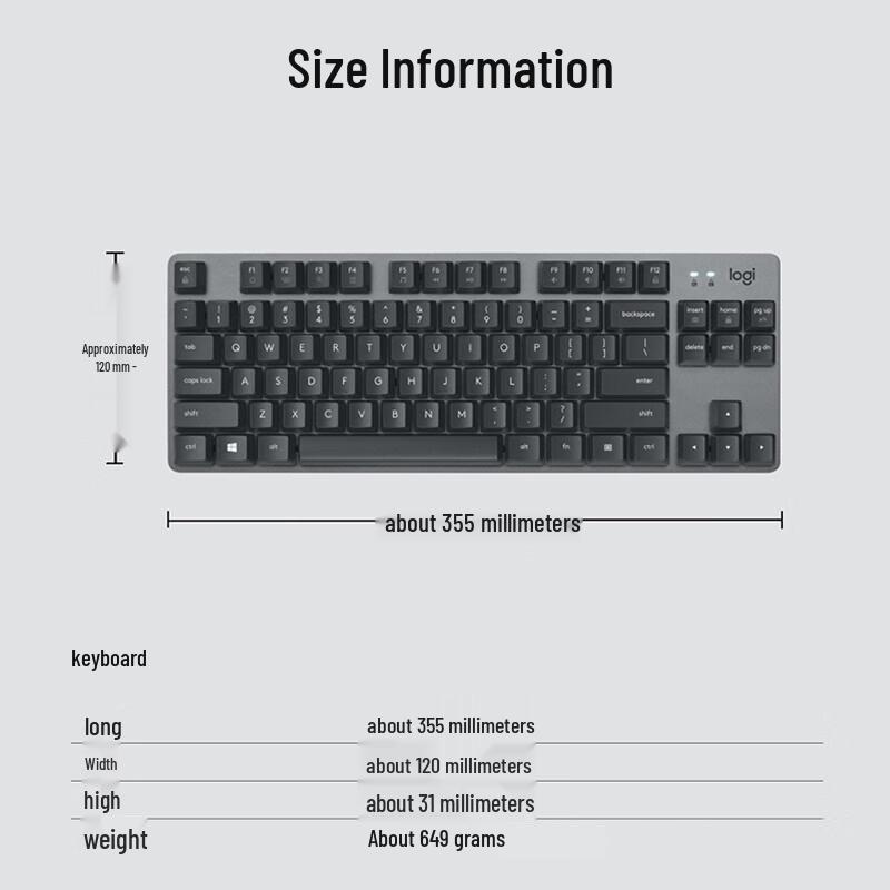 Logitech K835 84-Key Wired Mechanical Keyboard