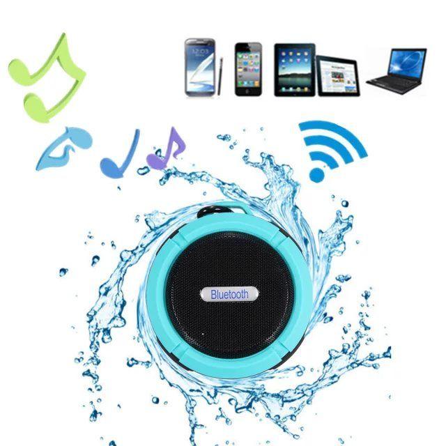 Mini Wireless Waterproof Bluetooth Speaker with Suction Cup Green
