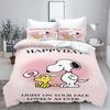 Snoopy 3-Piece 1 Quilt Cover Set 3D Children'S Home Decor Bedding Set Cotton Covers 100% Polyester
