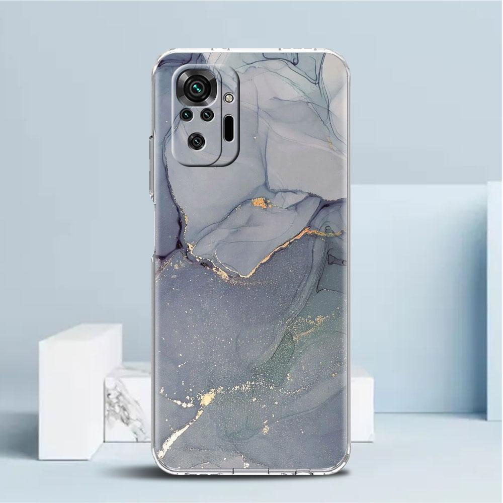 Marble Pattern Luxury Cool Clear Case For Xiaomi Redmi Note 11 Pro 10 9 9S 8 8T 7 9A 9C 9T 10 10C K40 Transparent Phone Cover