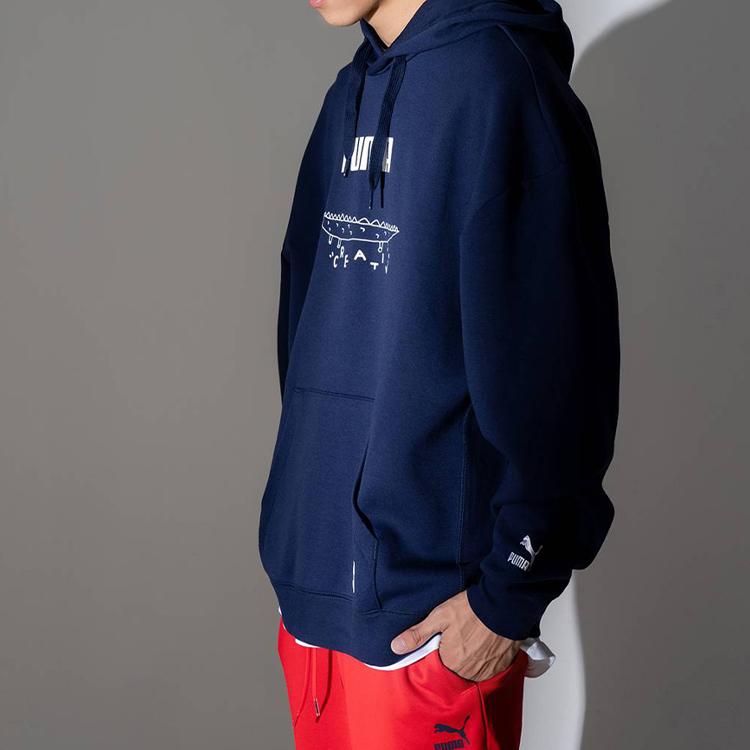 Puma X TYAKASHA Co-Branded Hoodie Sweatshirt Men Tops Navy-Blue 595558-06