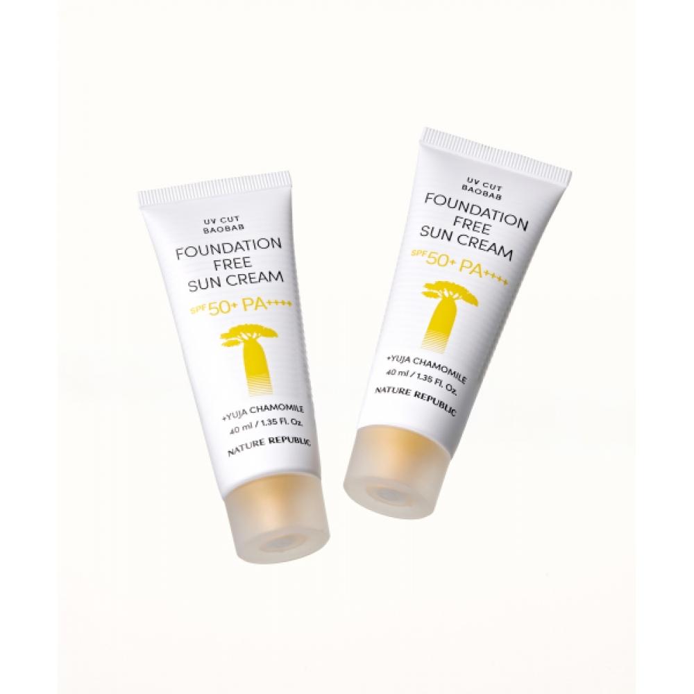 Nature Republic Uv Cut Baobab Padefree Suncream Spf50+ Pa++++ 2pack Single option NB0062
