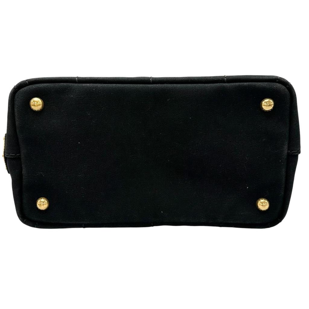 PRADA Canapa Handbag black Women 2-way triangle logo used