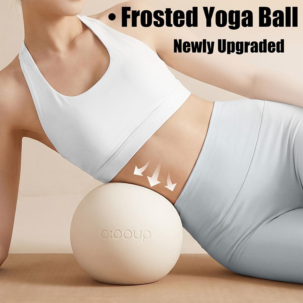 1 Matte Fitness Pilates Yoga Ball, 7.87 Inch Indoor Home Stability Trainer, Soft Workout Hip Thrust Ball, Balance Enhancing Exercise Ball