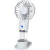 Multifuntional Handheld Fan 1200mAh Quiet Powerful Portable Cooling ABS Texture White For Travel Office Outdoor