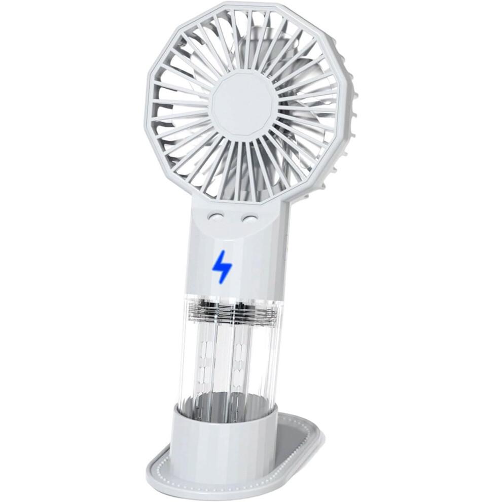 Multifuntional Handheld Fan 1200mAh Quiet Powerful Portable Cooling ABS Texture White For Travel Office Outdoor