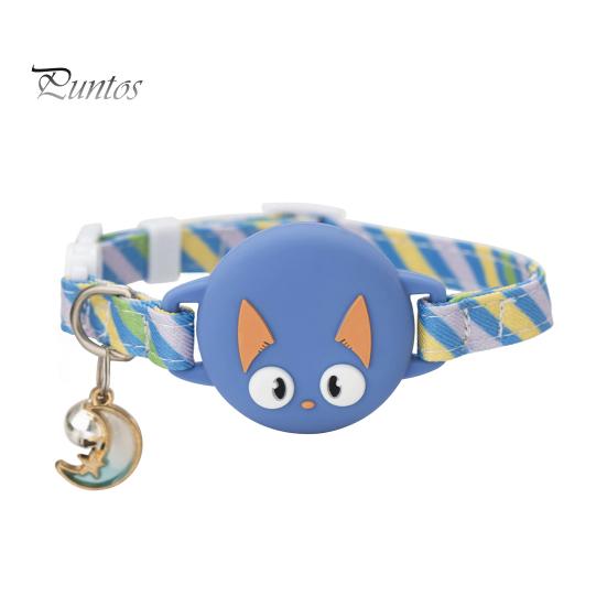 

Держатель для трекера, ошейник для домашних животных с колокольчиком, регулируемый светоотражающий ошейник для собак и кошек с чехлом для AirTag, GPS-искатель, аксессуары для котят, щенков S