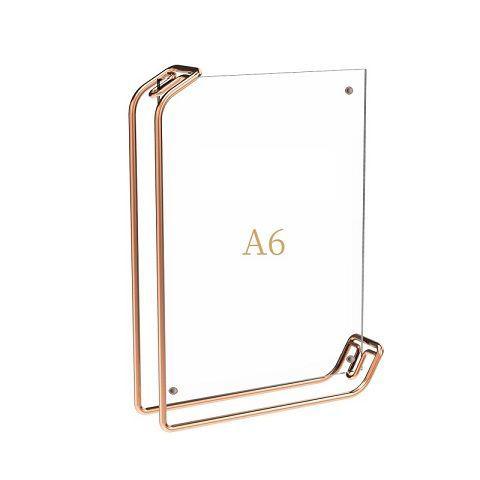 

Acrylic Rose Gold Picture Frame Double Sided Menu Display Stand A4 Table Sign Metal Holder for Horizontal Vertical Photo Frame