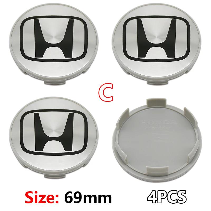 4Pcs ABS Car Wheel Center Hub Center Cap 58mm 69mm Rim Hub Dustproof Cover Emblemem For Honda Accord CRV XRV Civic Odyssey Acces