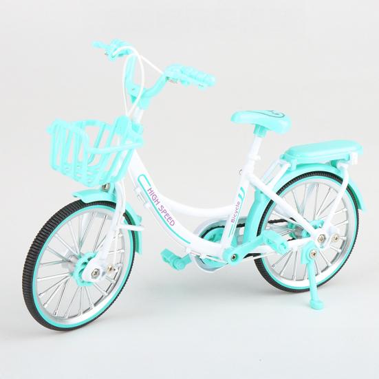 1:8 Scale Miniature Bicycle Model Movable Joints Alloy Die-Cast Bicycle Sculpture Simulation Bike Toy Home Office Decoration Cycling Enthusiasts Gift