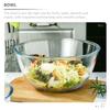 Clear Glass Salad Bowl High End Material Exquisite Workmanship Smooth Surface Elegant Design Home Kitchen Utensil