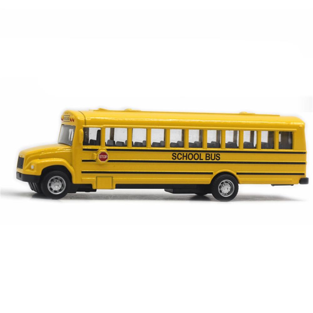 Alloy Vehicle Back Pull Toy School Model Gift
