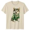 Alaskan Malamute Puppy St Patricks TShirt Puppy Clover Dog Lovers