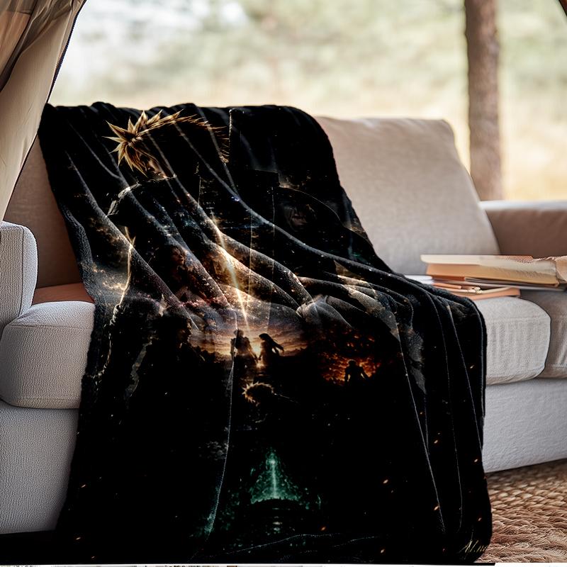 Cloud's Fantasy Journey Game Blanket Lightweight Ideal Bedding Blanket Perfect for Travel, Camping, Living Rooms, Offices, Sofas, Fan Christmas gift