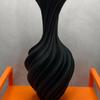 Nordic Style 3D Printed Twisted Flower Vase - Light Luxury, Leak-Proof Ornament