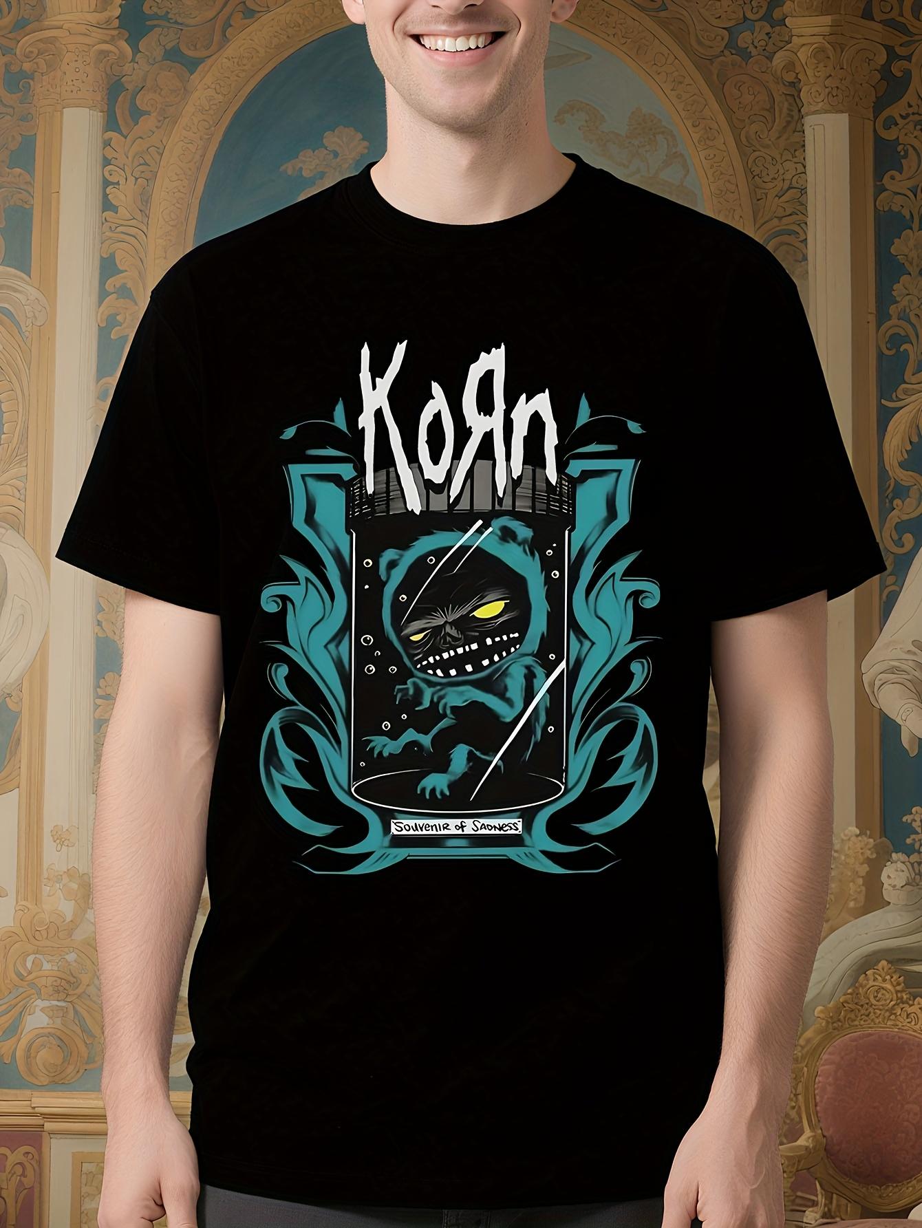 Korn Official Band Graphic Tshirt - Heavyweight Cotton Cr... XL