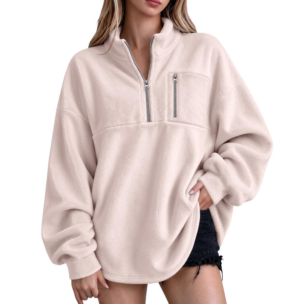 Women's Pullover Sweatshirt Flannel Long Sleeve Casual Top for Everyday Wear