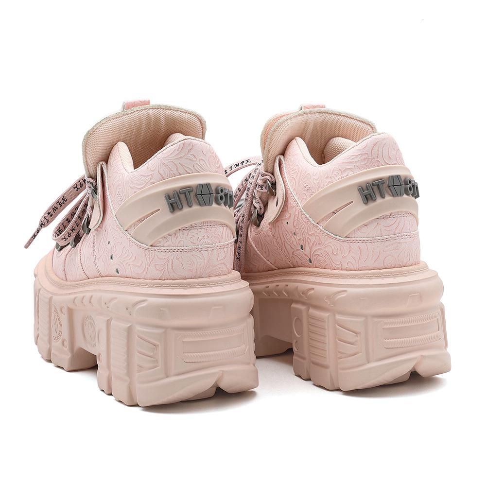 Summer Platform Boots Punk Shoes with Metal Decor Thick Sole Women High Top Boots Street Fashion