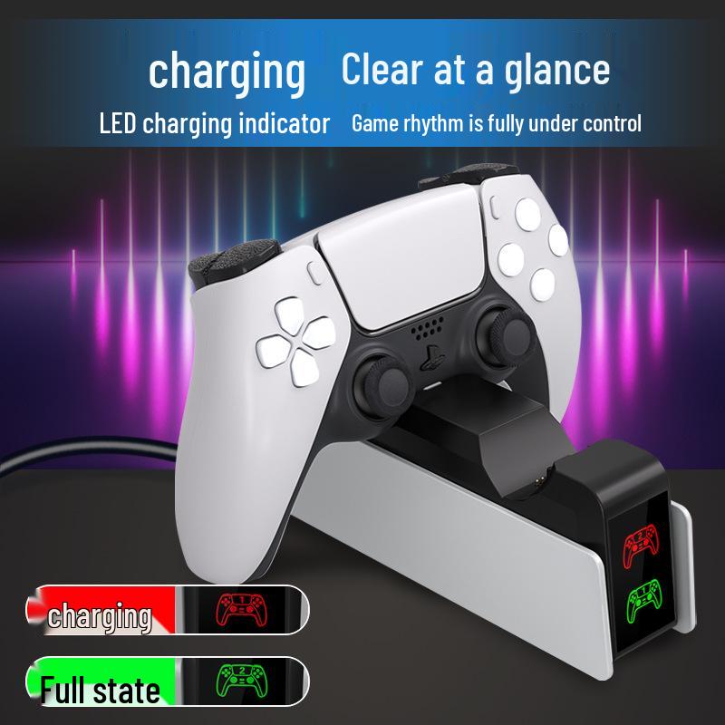 PS5 Dual Controller Fast Charging Dock - Game Controller Charger Base P5 Accessories белый