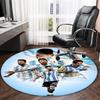 1pc M-Messi4 Carpet, Round Rug, Comfortable, Suitable for Entryways, Living Rooms, Office, And Bedrooms, Christmas Decoration