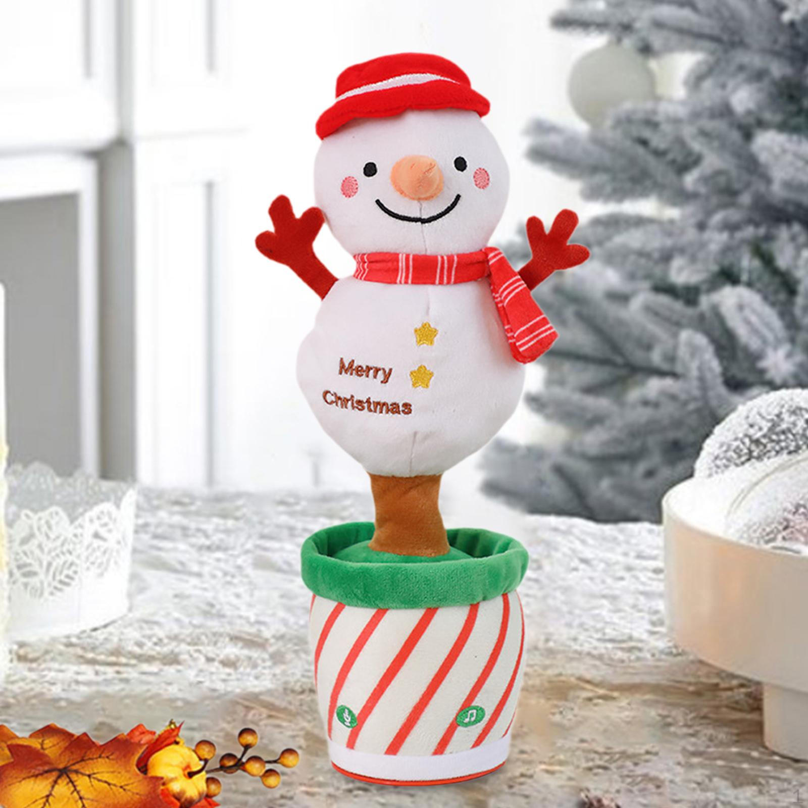 

Рождественская плюшевая игрушка Танцующий стол Украшение Говорящий Рождественский подарок Поющий Забавный Электрический Snowman