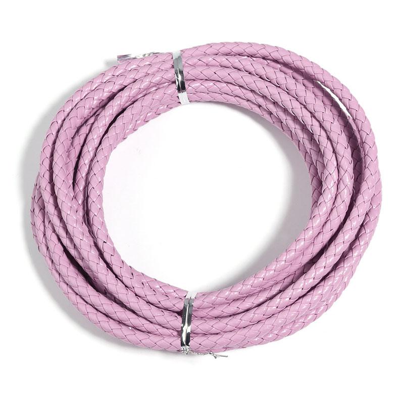 5 metri 6mm Corde in Pelle Intrecciata Corda Rotonda in Pelle Cordino per Fai da Te Ciondolo Collana Intreccio Bracciale Gioielli Materiali per la Creazione
