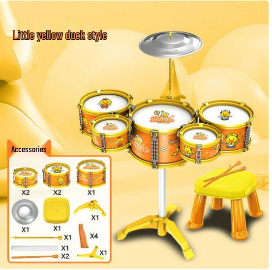 Children's Jazz Drum Set Toy: Percussion Instrument for Kids 1-6 Years, Early Education Gift