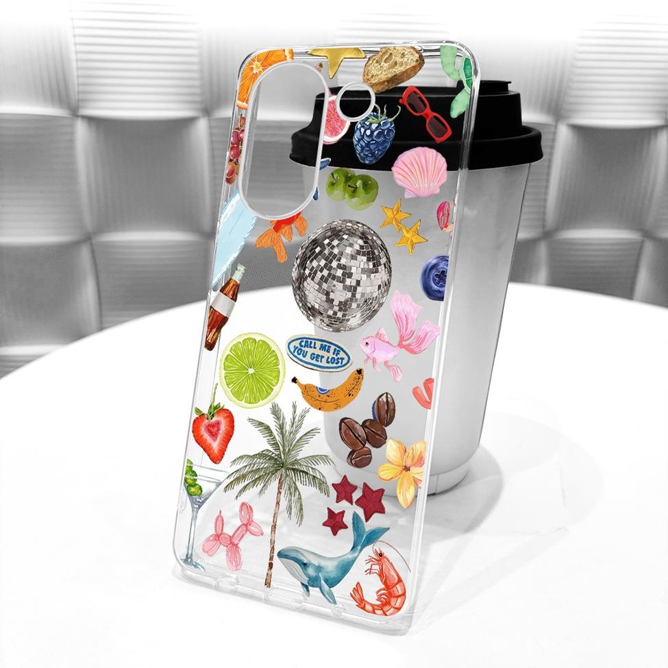 6.59'' Case For Xiaomi Poco X8 Pro 5G Cover Transparent Fashion Flowers Cute Cat Cool Painted Soft Casing 2511FPC34G