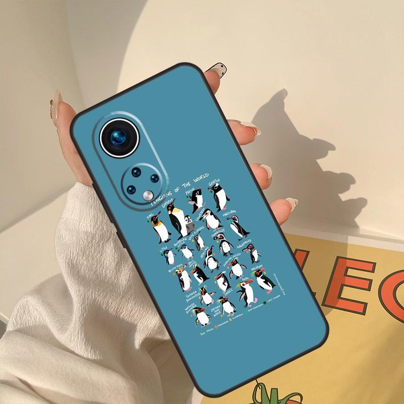 Cartoon Penguin Case For Honor Magic 5 6 7 8 Pro Cover For Honor 400 200 Lite 50 70 90 X8a X8b X9a X9b X9c