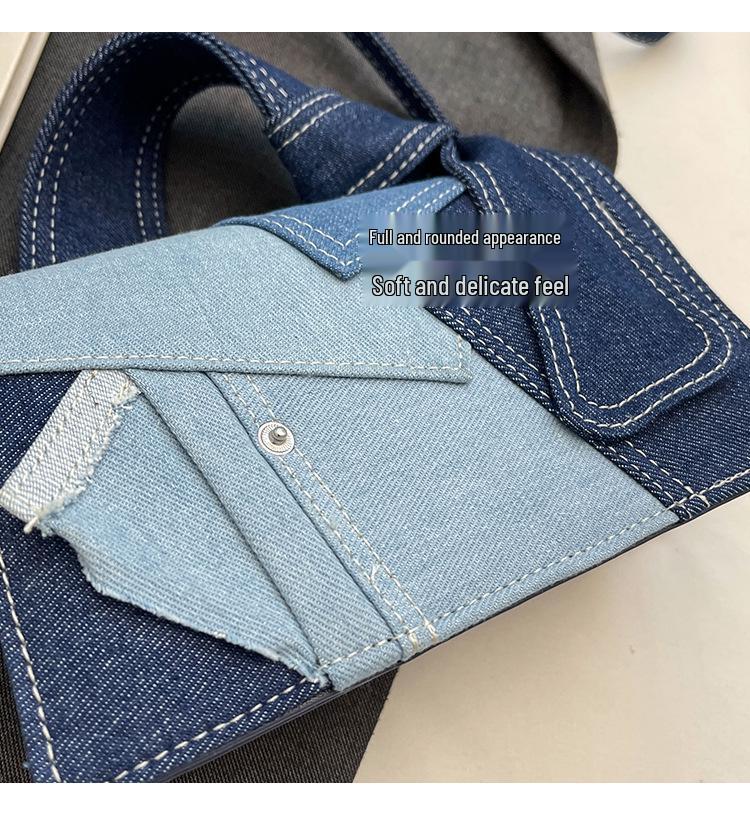 UR Jednoduchá dámská džínová taška přes rameno čtvercového tvaru - 2023 Trendy, špičkový, všestranný módní doplněk