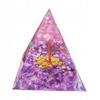 Pyramid Orgonite + Led Lamp Base 5Cm Crystal Stones Amulet 5Cm Hx06
