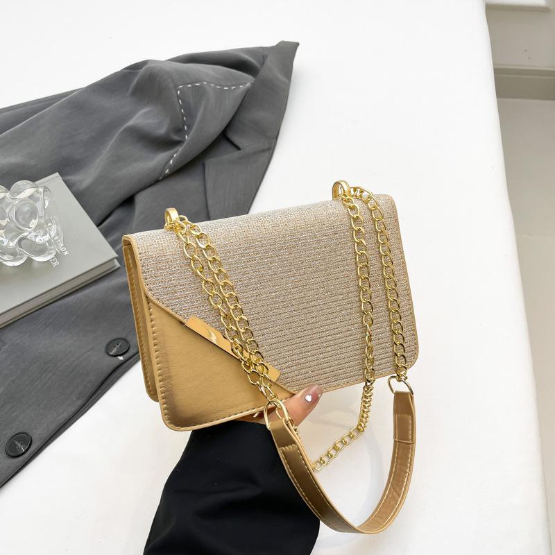 Women's Simple Chain Shoulder Messenger Bag 2025 Winter New Niche Design Versatile Ins Small Square Bag Korean Version