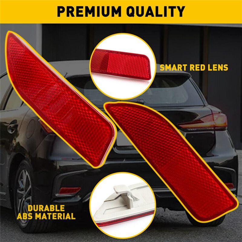 NY-1 Par Bakre Bumperreflektor för Bil(V+H)8191002130 8192002030 För TOYOTA COROLLA 1.8L 2.4L 2011-2013 Reservdelar
