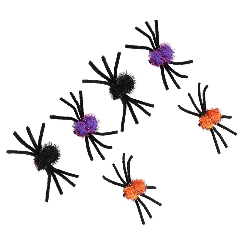 6pcs Spider Hair Clips Party Decoration Hairpins Props Funny Spider Clip Hair Accessories for Festiv