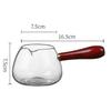 350ML Glass Tea Dispenser Creative Fair Cup Eagle Mouth Side Wood Handle Heat-resistant Kung Fu Tea Cup Transparent Teapot