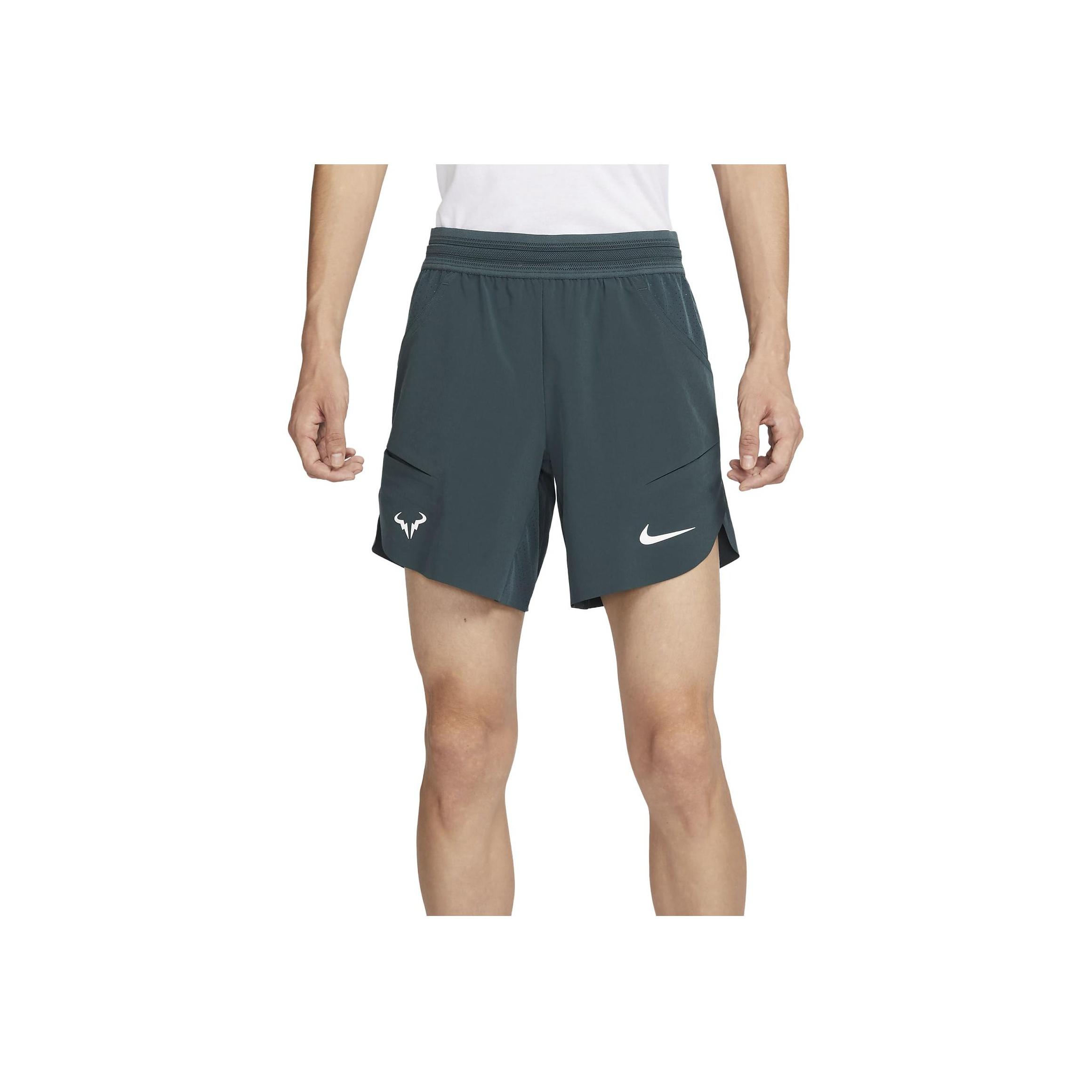 

Nike Rafa Dri-FIT ADV однотонные спортивные шорты с прямыми штанинами, мужские брюки темно-зеленого цвета, DV2882-328 XXL