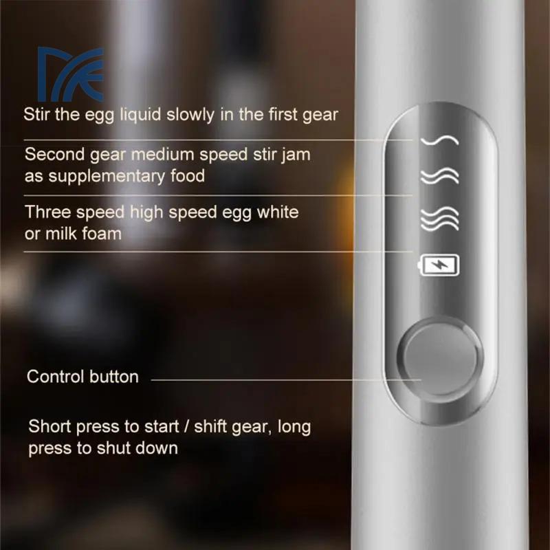 Rechargeable Milk Coffee Frother Handheld Electric Whisk Coffee Mixer with Stand Detachable for Latte Cappuccino Matcha Egg