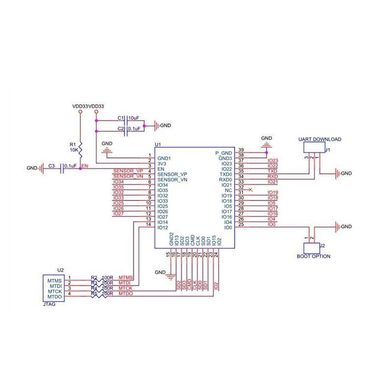 ESP32-WROOM-32E Module WiFi + Bluetooth BLE4.2 Dual-Mode Wireless IoT Communication Module