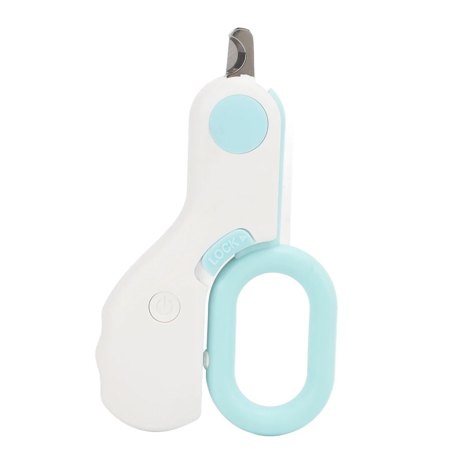 

Professional Mini Pet Nail Clippers For Small Pets Led Light Cats Claw Nail Cutter Grooming Tools For Cat Rabbit Bird Puppy синий