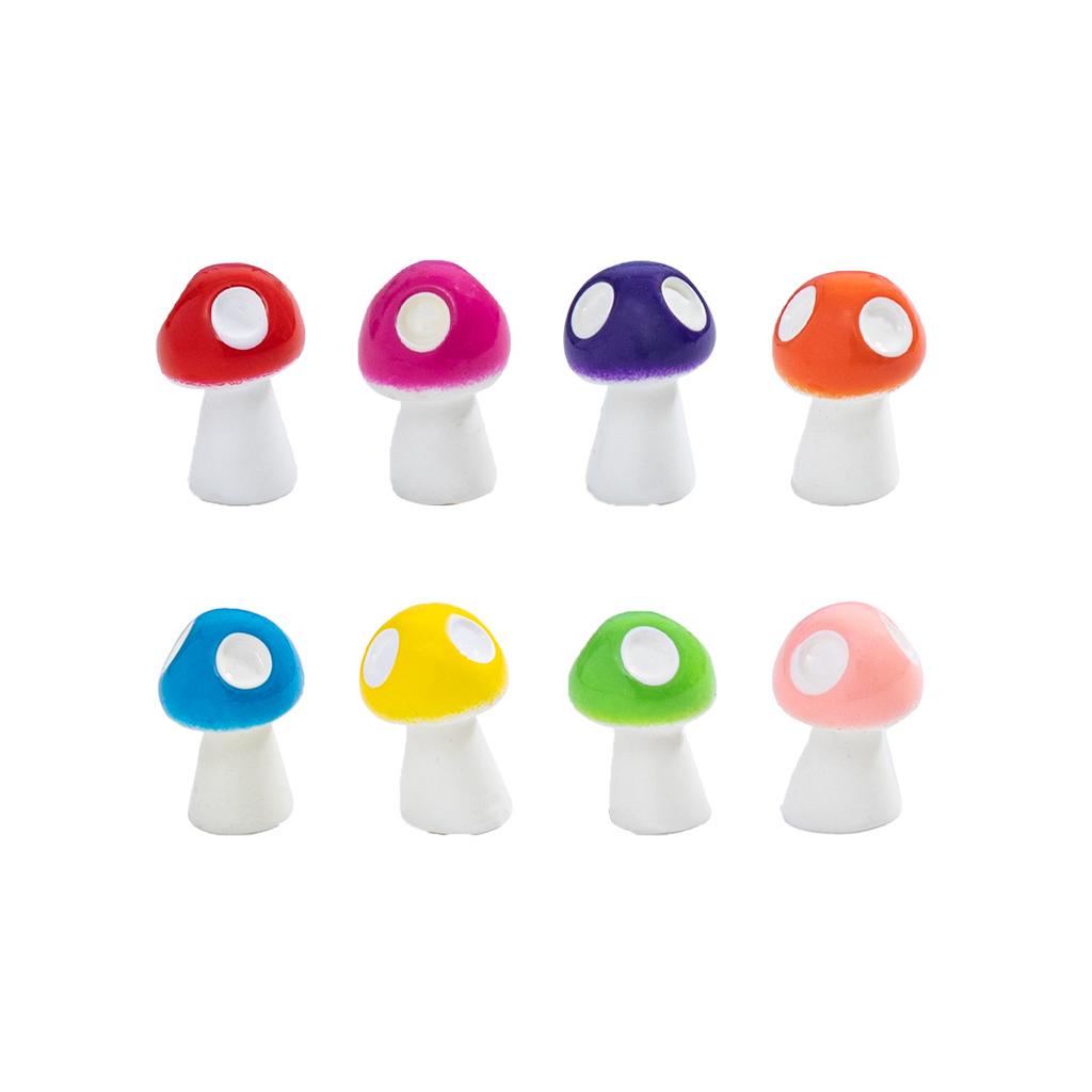 8 PCS Micro landscape DIY mushroom decoration set